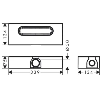 Dušas traps Hansgrohe  uBox Universal zems, horizontāls 01000180