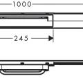 Hansgrohe Dušas kanāla reste RainDrain Flex Finish 1000mm, griežama, hroms 56046000