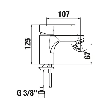Vannas istabas izlietnes maisītājs Jika Lyra Smart, hroms