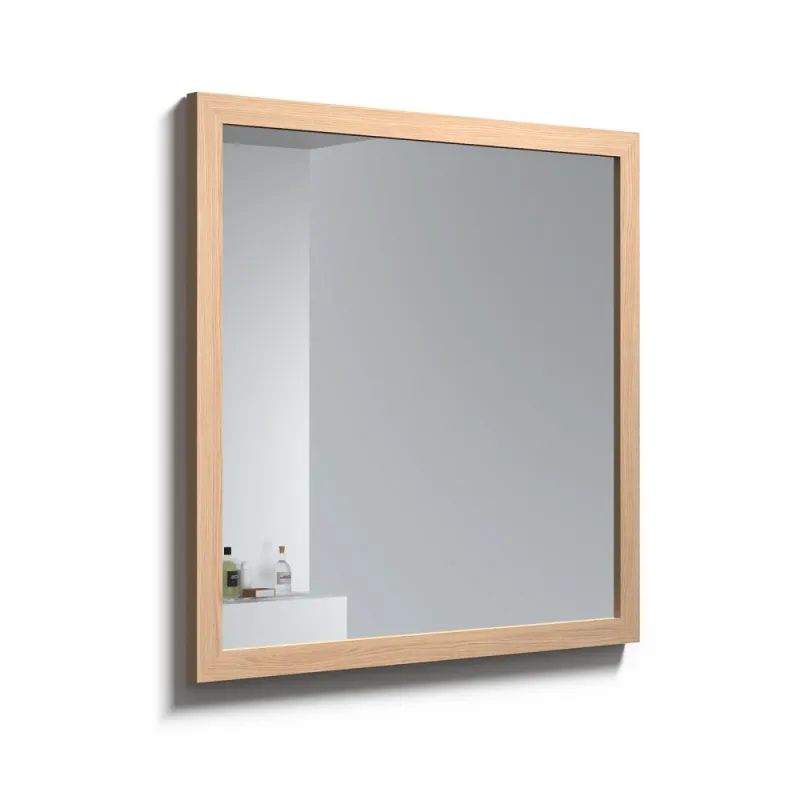 Kame RUSTIC Spogulis 80 x 80 cm, balināts ozolkoka finierējums