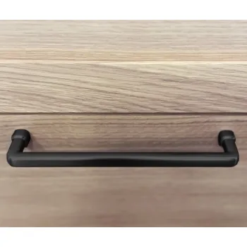 KAME Rustic Mēbeļu rokturis 16 cm, melns matēts