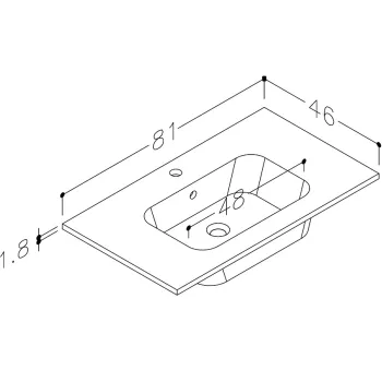 KAME ELIDE Izlietne skapītim 81x46cm, SG814618MB