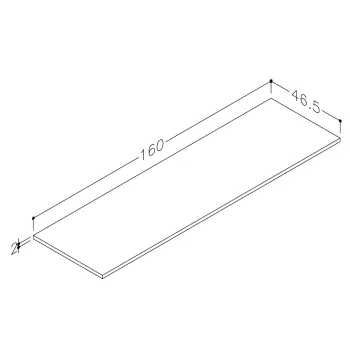 Darba virsma Kame DECTON 160cm Decton black WP/16-3/D21