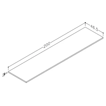 Darba virsma Kame DECTON200cm Decton black WP/20-3/D21