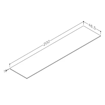 Darba virsma Kame Universal HPL 200cm, Black moon WP/20-3/H11