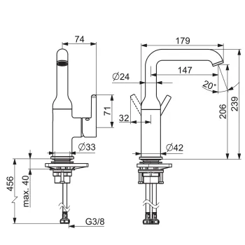 ORAS OPTIMA Style Izlietnes jaucējkrāns 2611FH