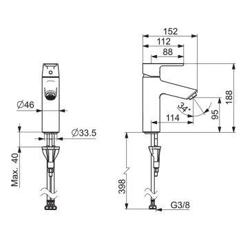 ORAS OPTIMA XL Izlietnes jaucējkrāns 2605F