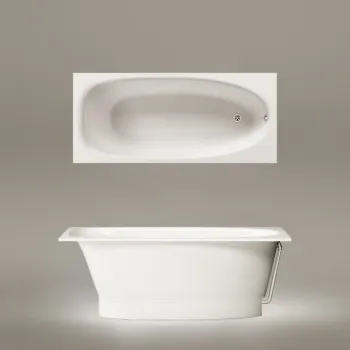 Vanna Paa Uno Akmens masas 1700x750mm Balta