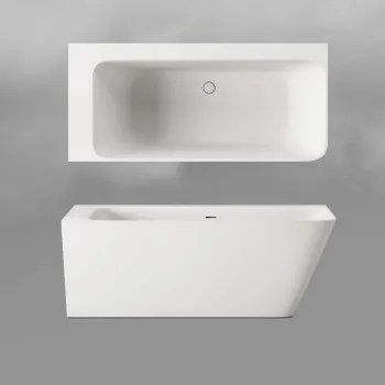 Vanna Paa QUADRO CORNER D SilkStone 1600x750mm Balta Vanna Paa QUADRO CORNER D SilkStone 1600x750mm Balta