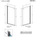 Radaway vannas sieniņa Eos PNJ I 70 cm