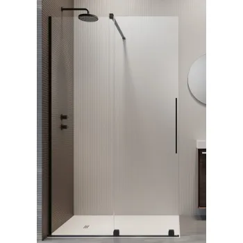 Radaway Dušas siena ar bīdāmām durvīm FURO 90x200 cm, melns L