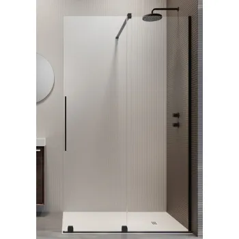 Radaway Dušas siena ar bīdāmām durvīm FURO 90x200 cm, melns R