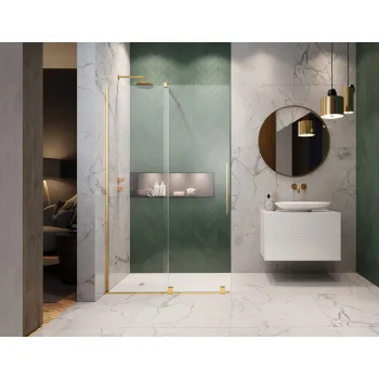 Radaway Dušas siena ar bīdāmām durvīm FURO 90x200 cm, zelts L