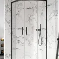 Radaway Pusapaļa dušas kabīne IDEA Black PDD 100x100cm
