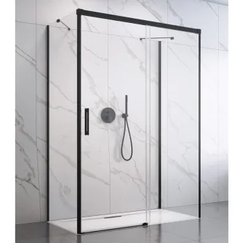 Radaway Dušas stūris taisnstūra Idea Black KDJ+S 80x100x80cm, 80/100R/80BL