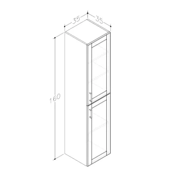 RB ETERNAL Vannas istabas augstais skapis 35cm, 16312115 RB ETERNAL Vannas istabas augstais skapis 35cm, 16312115
