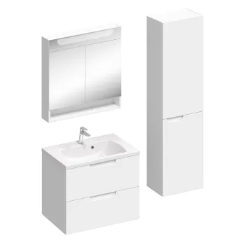 Ravak SB Classic II 400 Augstais skapis L, balts/balts