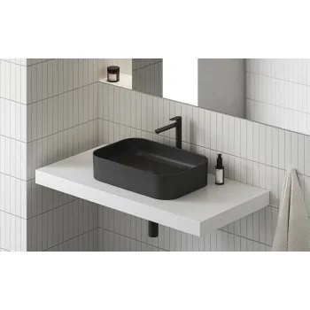 Ravak Ceramic 550 R Slim Vannas istabas izlietne 55x37cm, melna matēta