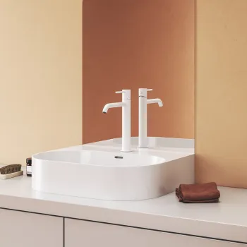 RAVAK Paaugstināts izlietnes jaucējkrāns ESPIRIT ES 014.10WV, balts matēts