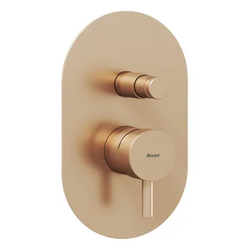 RAVAK ESPIRIT Iebūvējamais vannas/dušas jaucējkrāns ES 061.20RGB O2, matēts rozā zelts