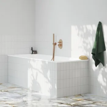 RAVAK ESPIRIT Iebūvējamais vannas/dušas jaucējkrāns ES 061.20RGB O2, matēts rozā zelts