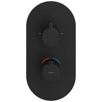 Ravak Espirit Termostata vannas/dušas jaucējkrāna virsapmetuma daĮa ES 063.20BLM.O2RB07C, melns matēts