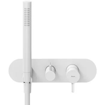 Ravak Espirit Vannas/dušas jaucējkrāna virsapmetuma daĮa ES 065.10WV.O2RB07D, balts matēts