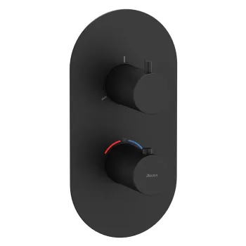 Ravak Espirit Termostata vannas/dušas jaucējkrāna virsapmetuma daĮa ES 067.20BLM.O3RB07C, melns matēts