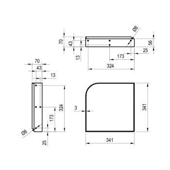 Ravak Konsole Yard 450 C, balta X01775