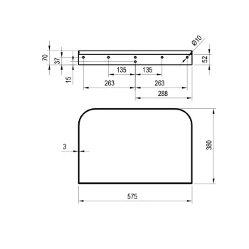 Ravak Konsole Yard 800, balta X01778