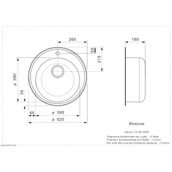 Reginox Virtuves izlietne Moscow OkG (R) d=52 cm, R03435