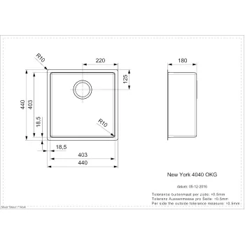 Reginox Virtuves izlietne New York 44x44 cm (40x40), R28124