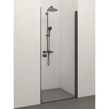 Stikla Serviss Dušas durvis ELEGANTE BLACK 1000mm