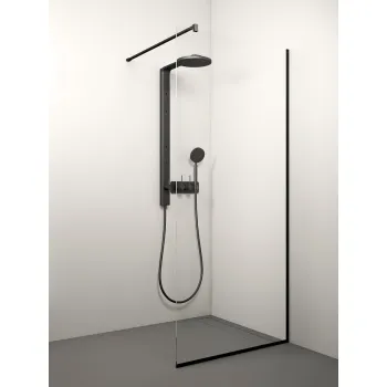 Stikla Serviss Dušas siena KAIRA BLACK 1000mm