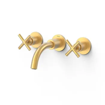 Vannas istabas izlietnes maisītājs TRES MONT BLANC no sienas, matēts zelts 28330001OM