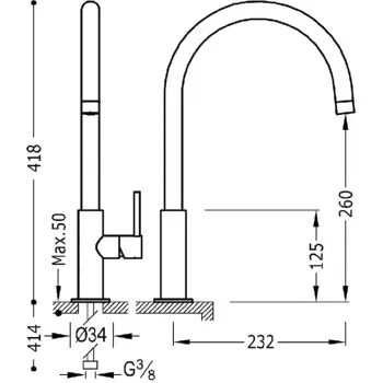 MAX-TRES Virtuves izlietnes jaucējkrāns, balts 06254201BM