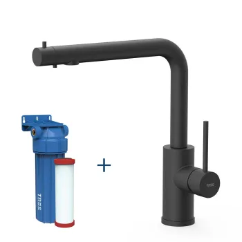 TRES Dual Virtuves jaucējkrāns ar krānu dzeramajam ūdenim, 23045403NM