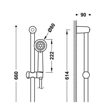 Dušas Komplekts TRES Dušas komplekts 2 režīmi, hroms 143836
