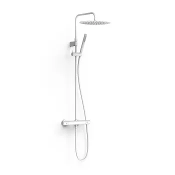Dušas sistēma TRES OVER WALL Termostata ar stacionāro un rokas dušu, 19039302BM