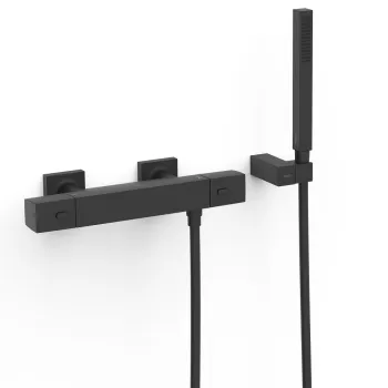 TRES OVER-WALL Dušas termostata jaucējkrāns ar dušu, melns 19016469NM