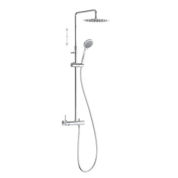 Dušas sistēma LEX TRES ar stacionāro un rokas dušu, hroms 08119703