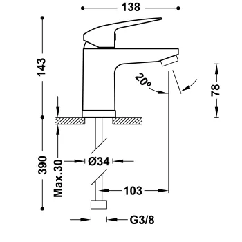 TRES OVER-WALL Dušas termostata jaucējkrāns, hroms 19016405