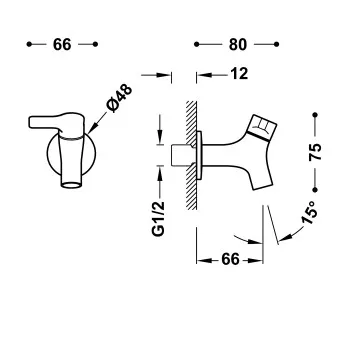BASE-TRES Krāns aukstajam ūdenim, 21552001