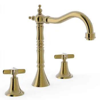 TRES Clasic 3-daļīgs Izlietnes jaucējkrāns, vecināts misiņš 24210501LV