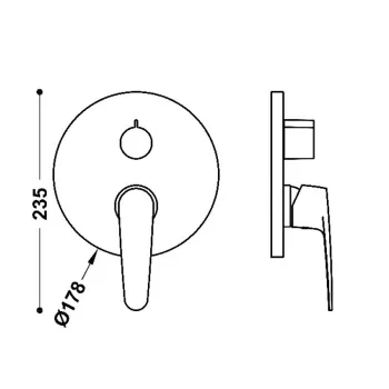 Vannas / Dušas maisītājs TRES FLAT Iebūvējams 20428110