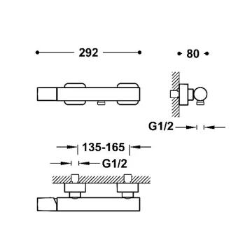 LOFT colors TRES Dušas jaucējkrāns, 20016701AC
