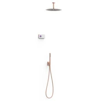 Dušas sistēma TRES Shower Technology ar termostatu, Rozā Zelta 09286567OPM