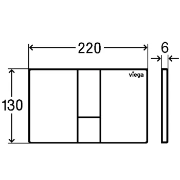 Viega Visign for Style 24 Divrežīmu noskalošanas taustiņš Prevista, melna 773304 Viega Visign for Style 24 Divrežīmu noskalošanas taustiņš Prevista, melna 773304
