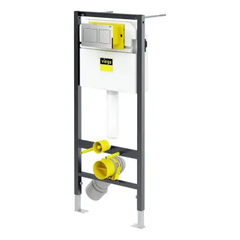 VIEGA WC  Montāžas rāmis Prevista Dry ar Visign for Life hromētu pogu VIEGA WC  Montāžas rāmis Prevista Dry ar Visign for Life hromētu pogu