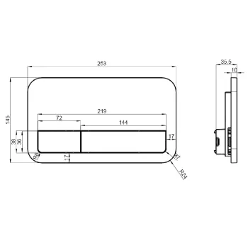 Poga iebūvējamam rāmim Villeroy & Boch ViConnect, Balta 92249068